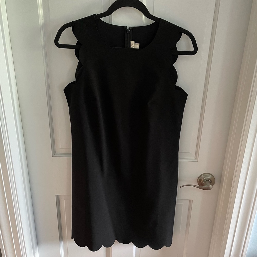 Black J Crew Factory scallop dress